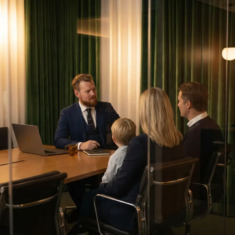Rechtsanwalt im Beratungsgespräch mit Mandanten