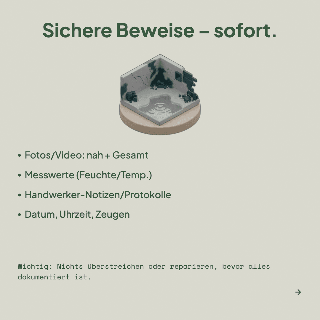 Feuchtigkeit nach dem Hauskauf – Slide 2