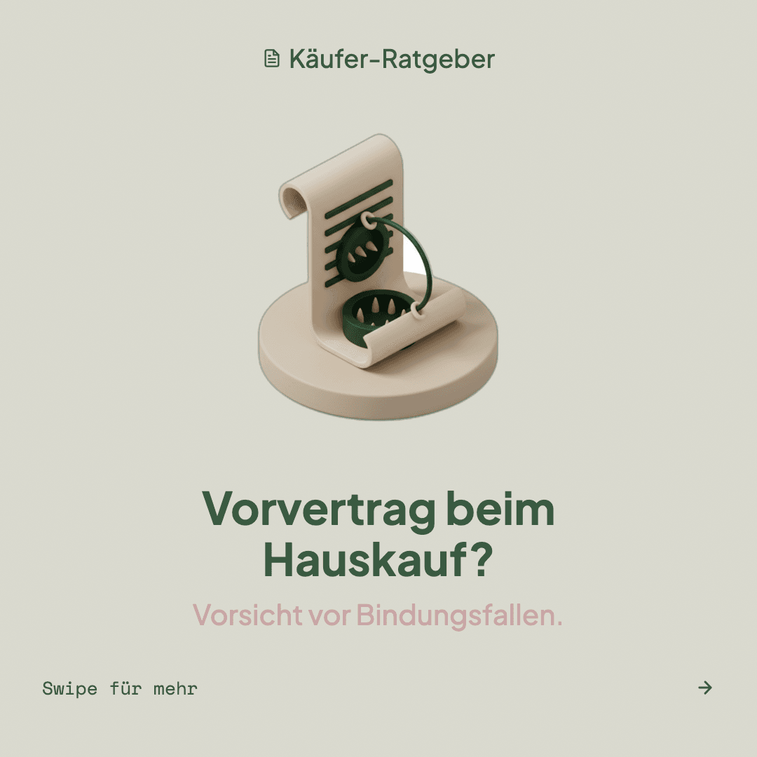 Vorvertrag beim Hauskauf – Slide 1